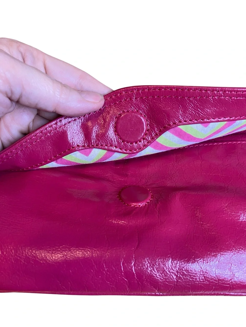 Latico Leather Pink Crossbody Wristlet Clutch Flap bag
